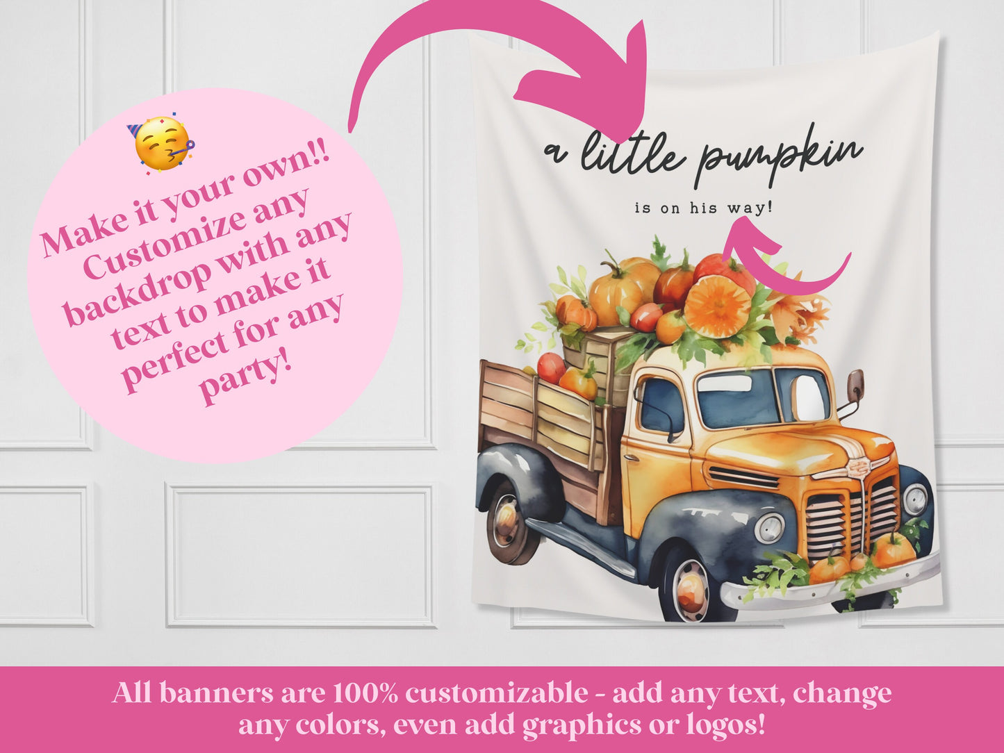 Oh Hey Pumpkin Truck Banner