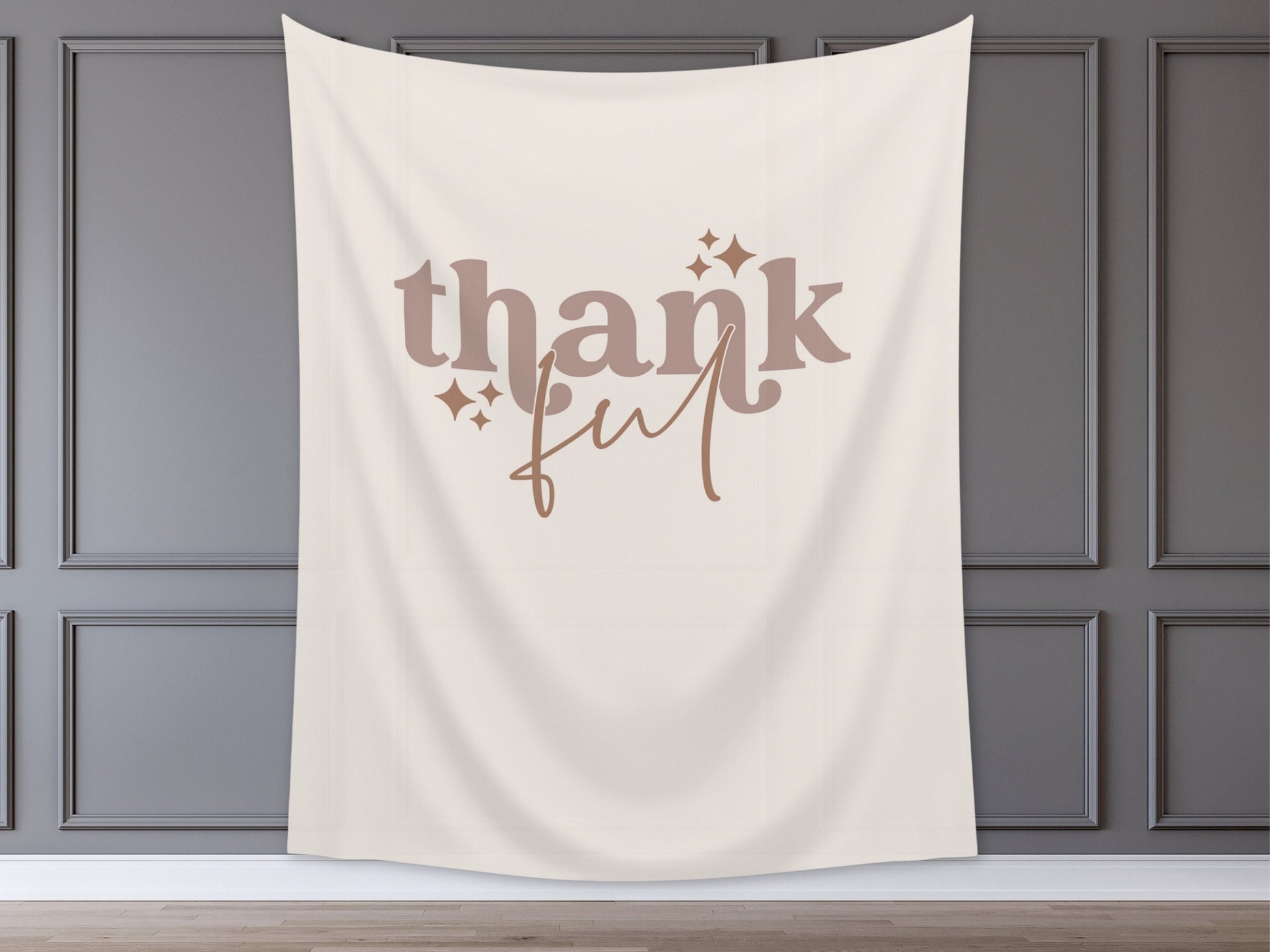 Retro Thankful Custom Thanksgiving Banner | Custom Friendsgiving Party Backdrop for Balloon Garland | Fun Thanksgiving Décor