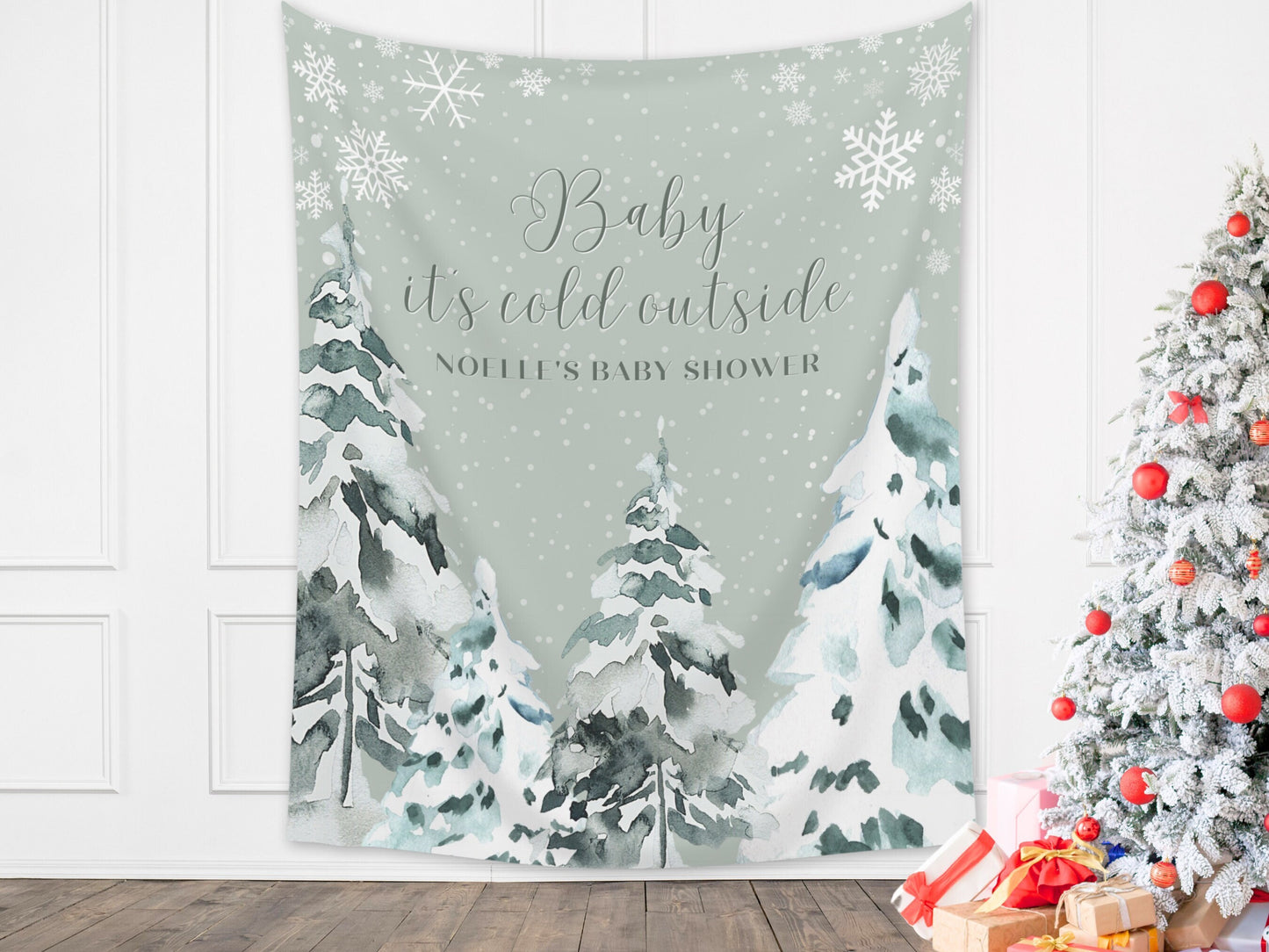 Baby It's Cold Outside Custom Baby Shower Banner