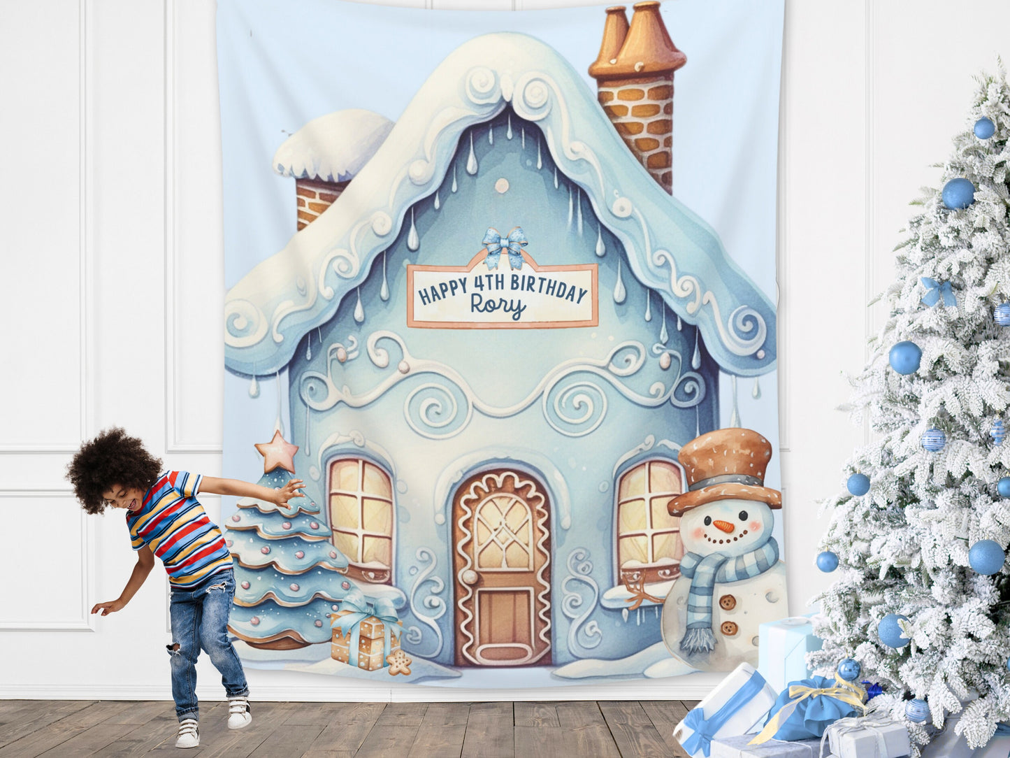 Gingerbread House Holiday Banner