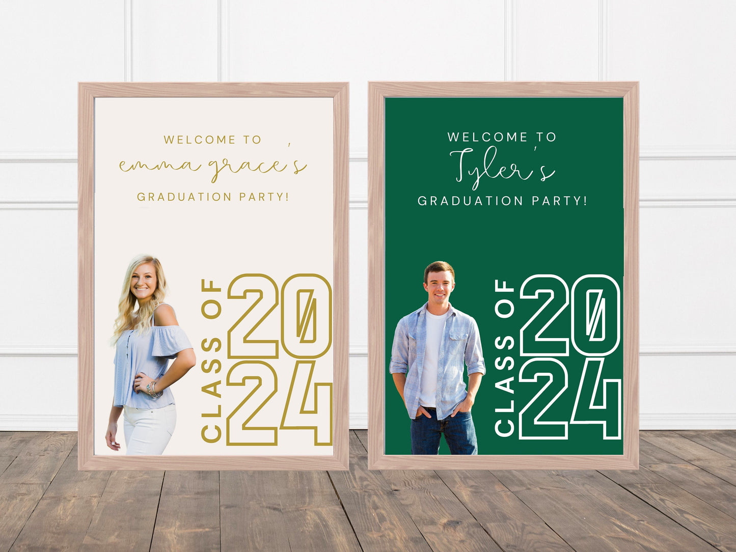 Class of 2024 Custom Graduation Party Welcome Sign | Personalized Congrats Grad School Colors Announcement | High School Grad | College Grad