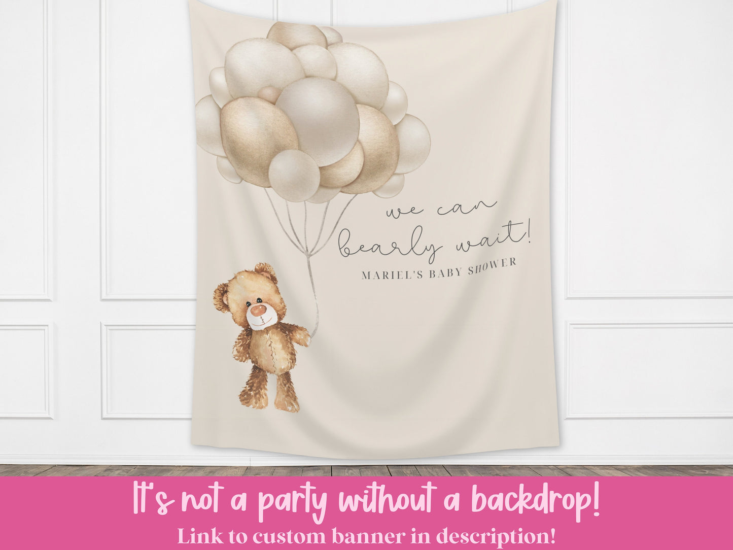 Custom Teddy Baby Shower Gifts Sign | Gender Neutral Baby Shower | Baby Boy Shower Theme | Bearly Wait Teddy Bear Shower | Baby Bear Décor