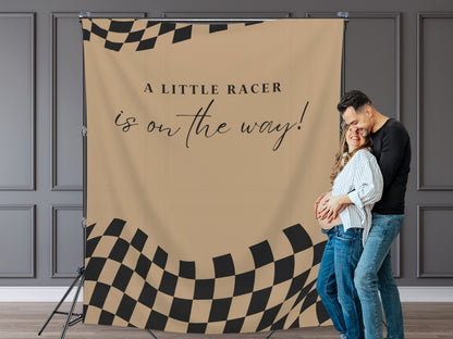 Custom Retro Birthday Banner | Boy Birthday Party Theme | Checkered Flag Banner | Two Fast Birthday Backdrop | Retro Race Car | Two Cool