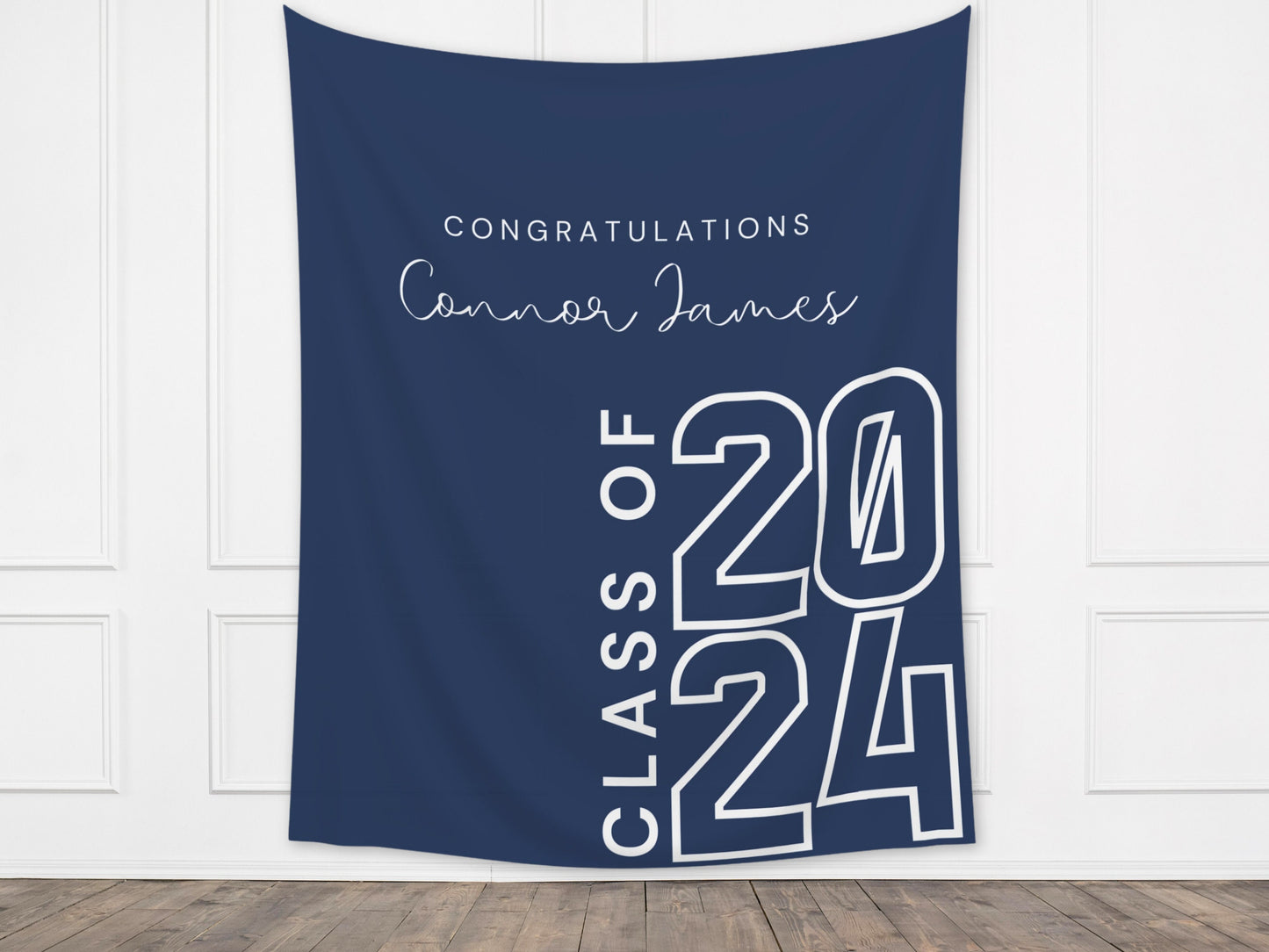 Class of 2024 Custom Graduation Party Backdrop | Personalized Congrats Grad School Colors Banner | High School Graduation | College Grad