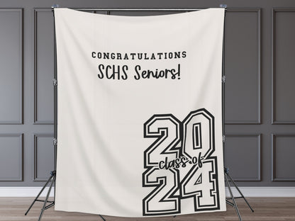 2025 Graduation Party Backdrop | Personalized Class of 2024 Congrats Grad School Colors Banner | High School Graduation | College Grad