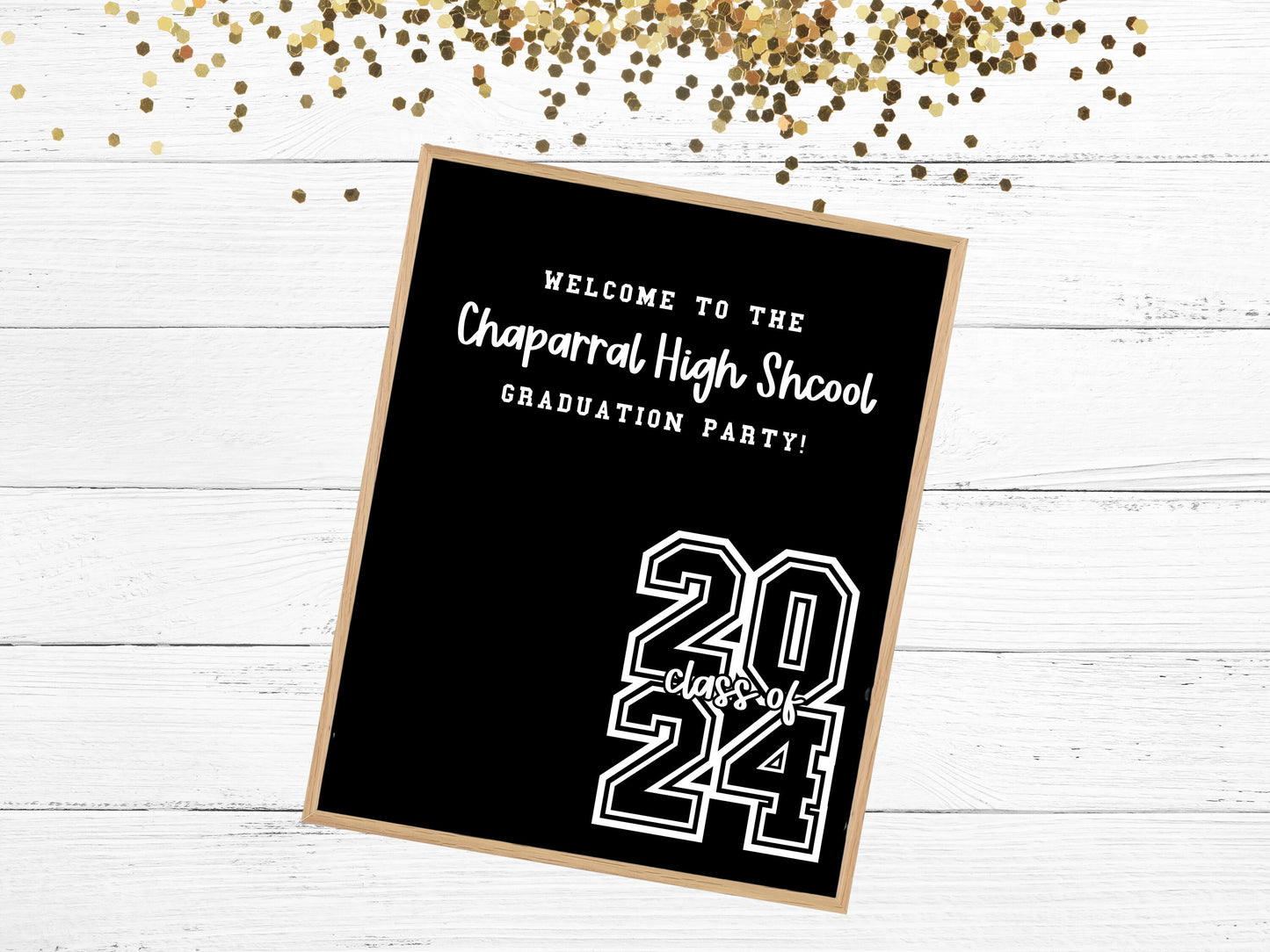 2024 Custom Graduation Sign | Grad Party Welcome Sign | Personalized Congrats Grad School Colors Announcement | High School or College Grad