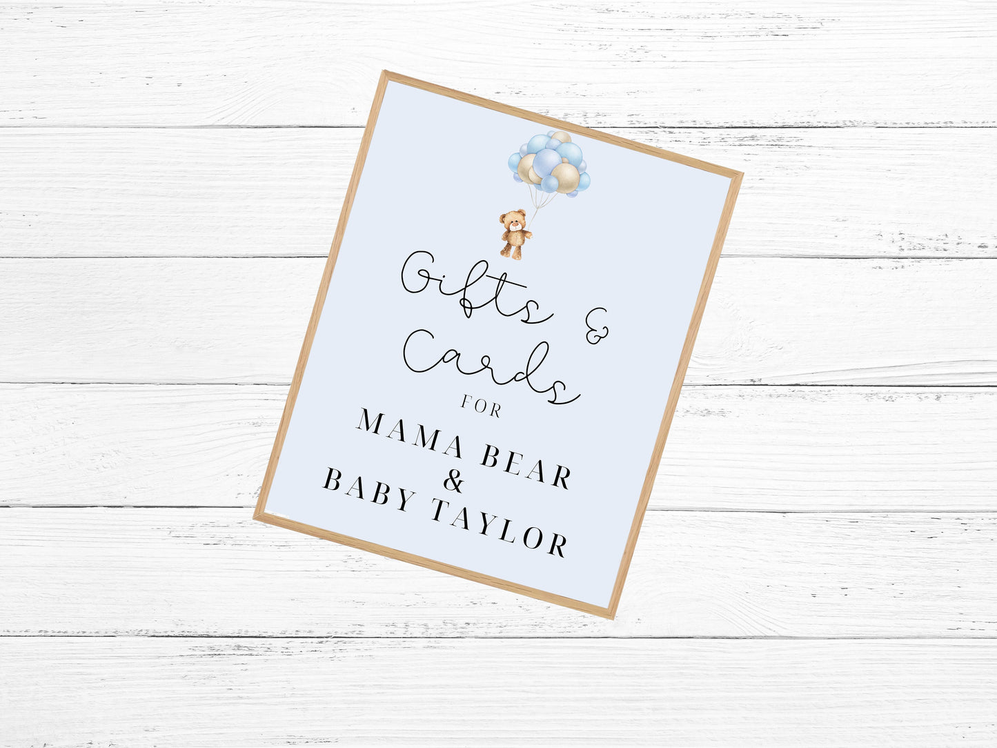 Custom Teddy Baby Shower Gifts Sign | Gender Neutral Baby Shower | Baby Boy Shower Theme | Bearly Wait Teddy Bear Shower | Baby Bear Décor