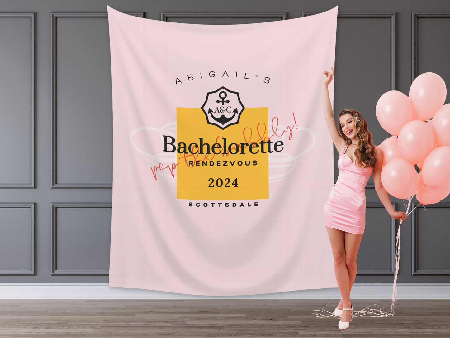 Custom Champagne Bachelorette Party Banner | Champagne Before Vows | Last Rendez Vous Décor | Personalized Label Bridal Shower Backdrop