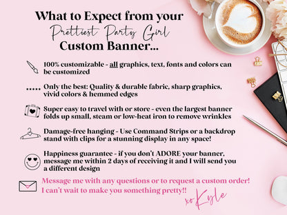 Custom Beach Bachelorette Banner | Last Toast on the Coast | Bachelorette Trip | Personalized Bride Backdrop | Hen Party Beach Club | Gifts