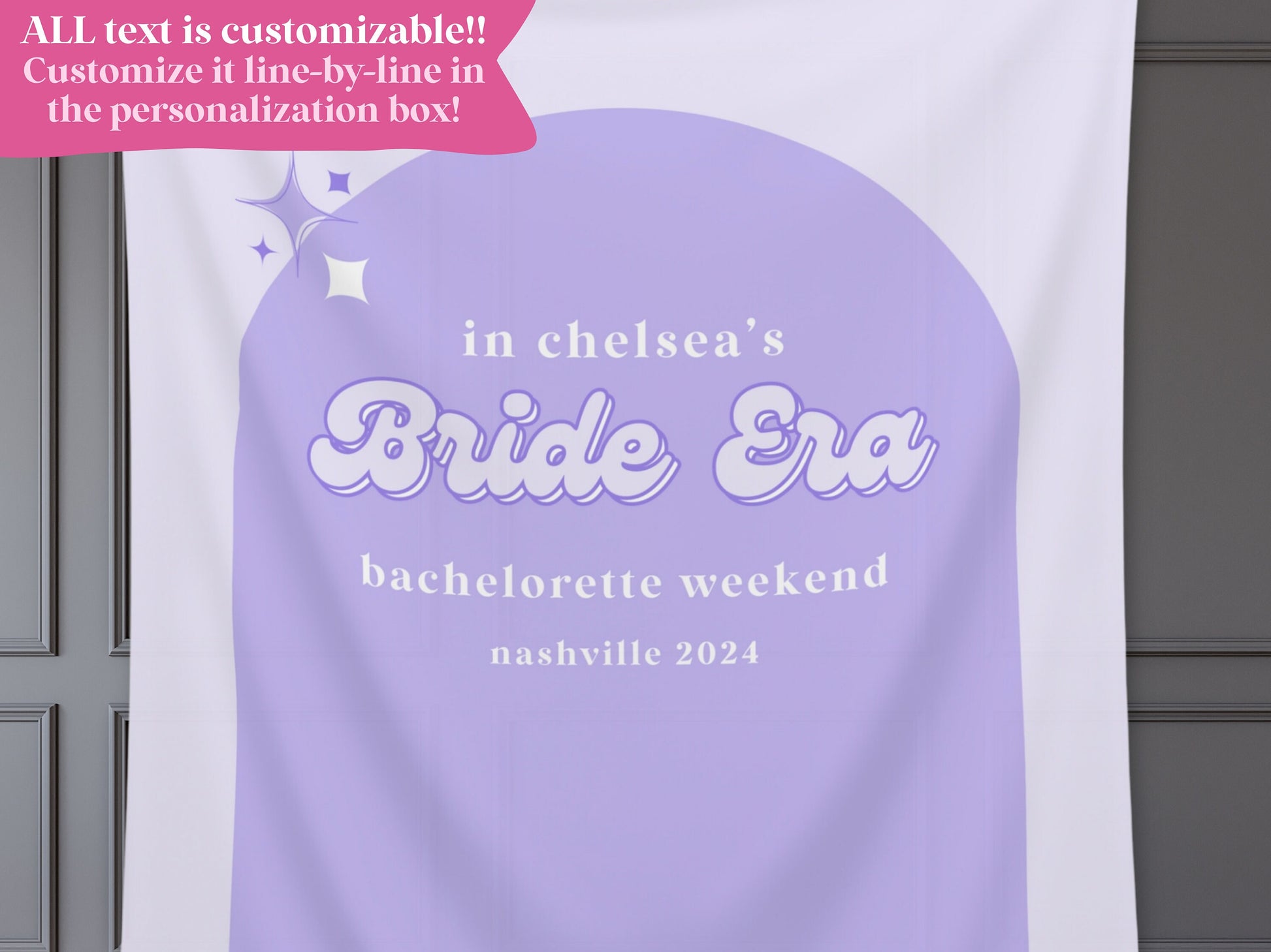 Bride Era Custom Banner | She Found Her Lover Bachelorette Party Décor | Bride Gift | Personalized Bridal Shower Backdrop | Bride's Version