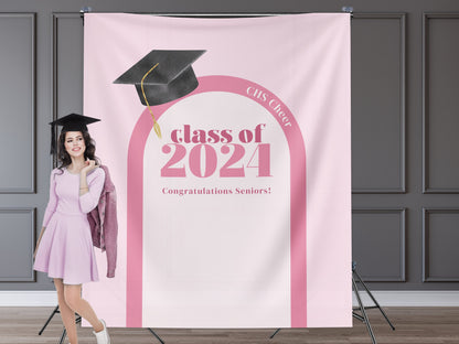 Class of 2025 Custom Graduation Party Banner | Personalized Arch Congrats Grad School Colors Backdrop| High School Graduation | College Grad