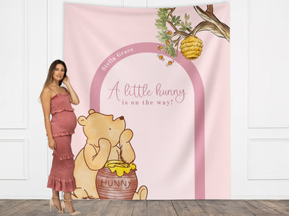 Classic Winnie the Pooh Baby Shower Customizable Banner | Boy Baby Shower | Little Hunny Backdrop Décor | Gender Neutral Baby Shower