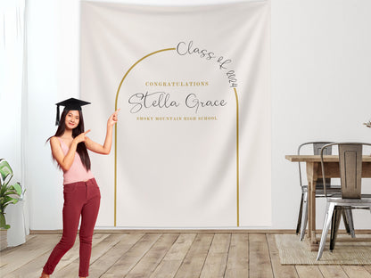 Class of 2025 Arch Custom Graduation Party Backdrop, Personalized School Colors Banner, High School Graduation, College Grad Gift