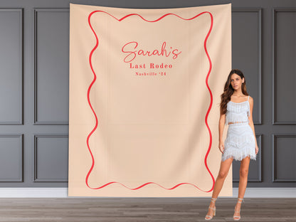 Bachelorette Party Custom Banner, Hen Party Décor, Bach Weekend Backdrop, Luxury Beach Last Toast, Bridesmaids Party, Last Name Bride Gift