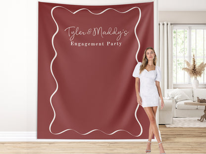 Bridal Shower Custom Banner, Bridal Brunch Décor, Last Name Bride Gift, Bride Groom Shower, Engagement Party, Welcome Sign, Brunch & Bubbly