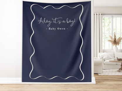 Baby Shower Custom Banner, Girl Baby Shower, Boy Shower, Pink Baby Shower, Blue Baby Shower, Baby in Bloom, It's a Boy, Oh Baby, Baby Name