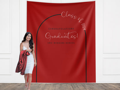 Class of 2025 Arch Custom Graduation Party Backdrop, Personalized School Colors Banner, High School Graduation, College Grad Gift