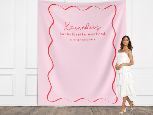 Bachelorette Party Custom Banner, Hen Party Décor, Bach Weekend Backdrop, Luxury Beach Last Toast, Bridesmaids Party, Last Name Bride Gift