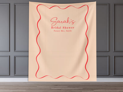 Bridal Shower Custom Banner, Bridal Brunch Décor, Last Name Bride Gift, Bride Groom Shower, Engagement Party, Welcome Sign, Brunch & Bubbly