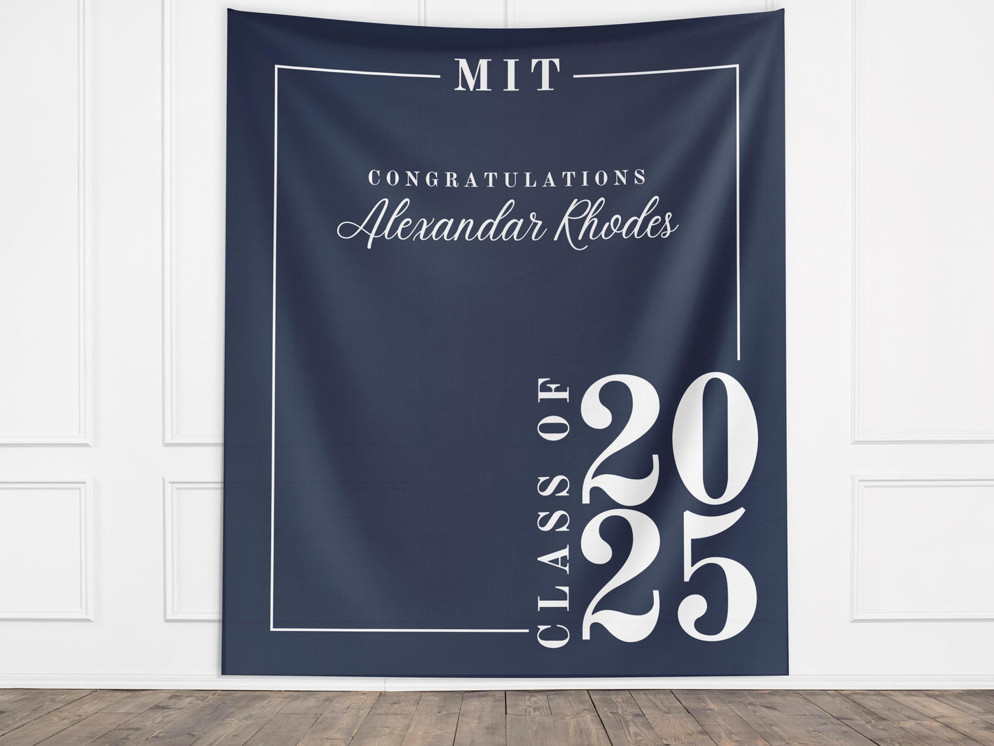 Class of 2025 Custom Graduation Party Backdrop | Personalized Congrats Grad School Colors Banner | High School Graduation | College Grad