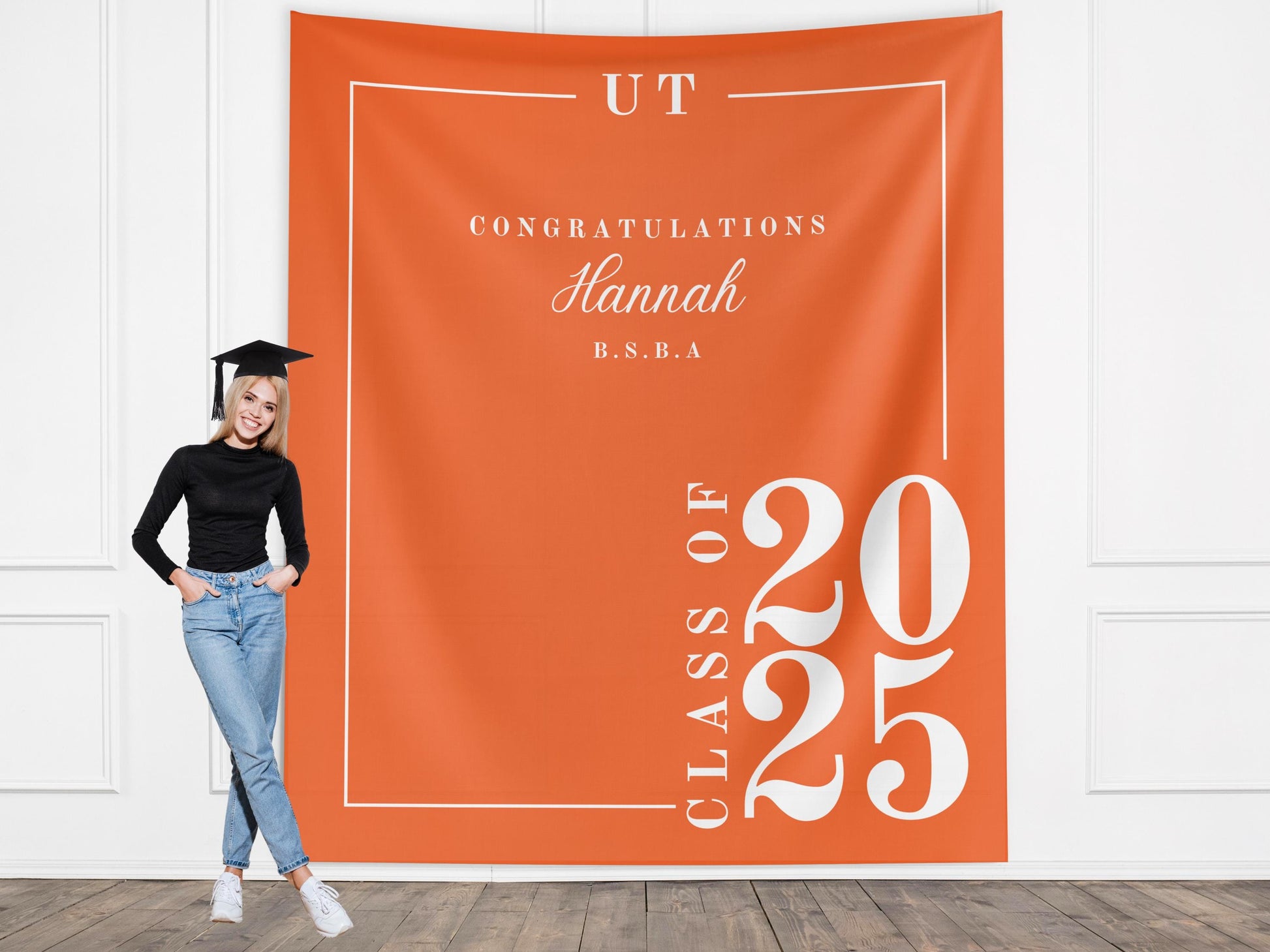 Class of 2025 Custom Graduation Party Backdrop | Personalized Congrats Grad School Colors Banner | High School Graduation | College Grad