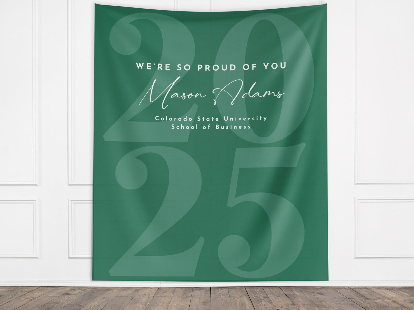 Class of 2025 Custom Graduation Party Backdrop, Personalized Congrats Grad School Colors Banner, High School Graduation, College Grad