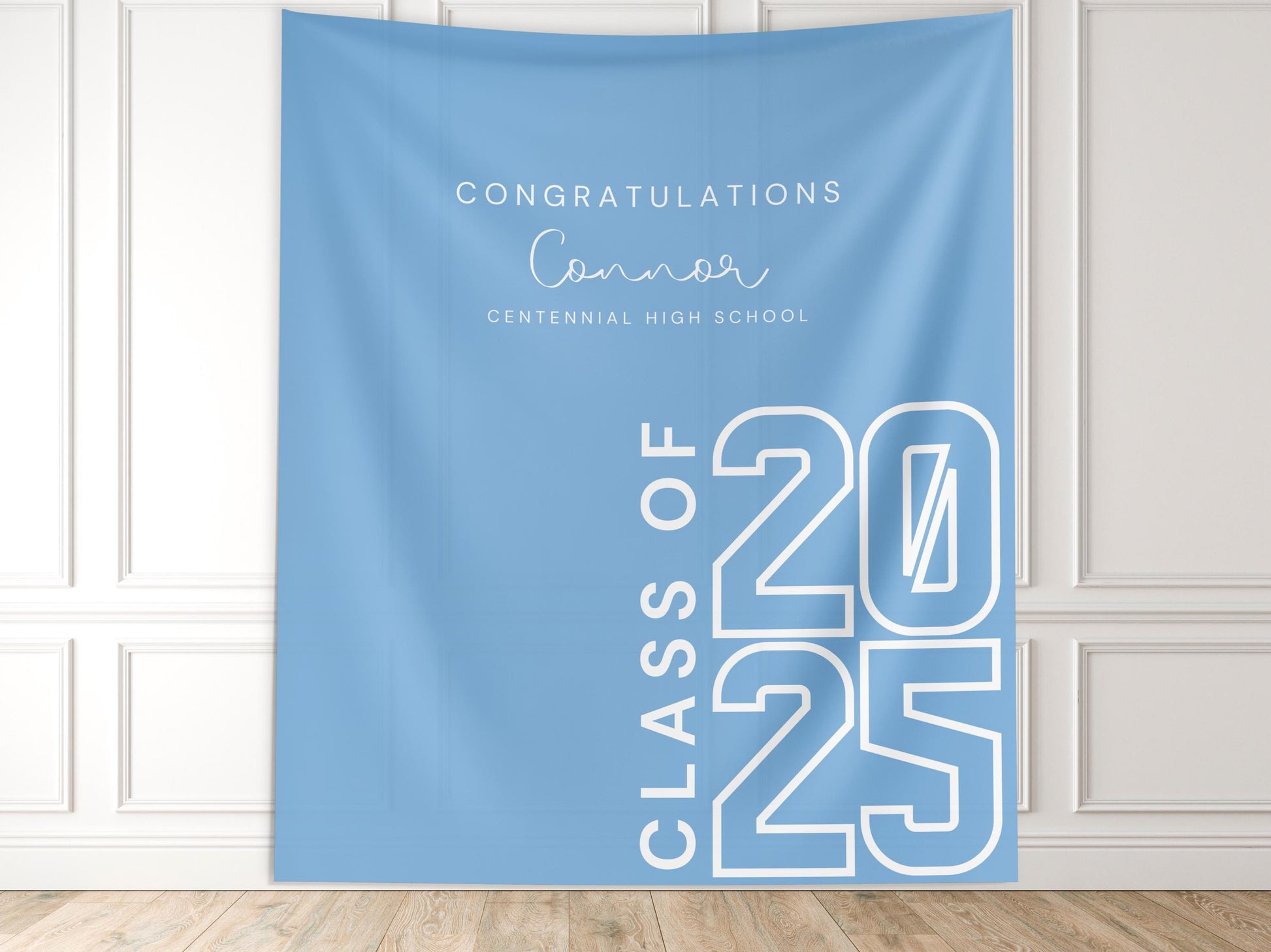 Class of 2025 Custom Graduation Party Backdrop, Personalized Congrats Grad School Colors Banner, High School Graduation, College Grad Gift