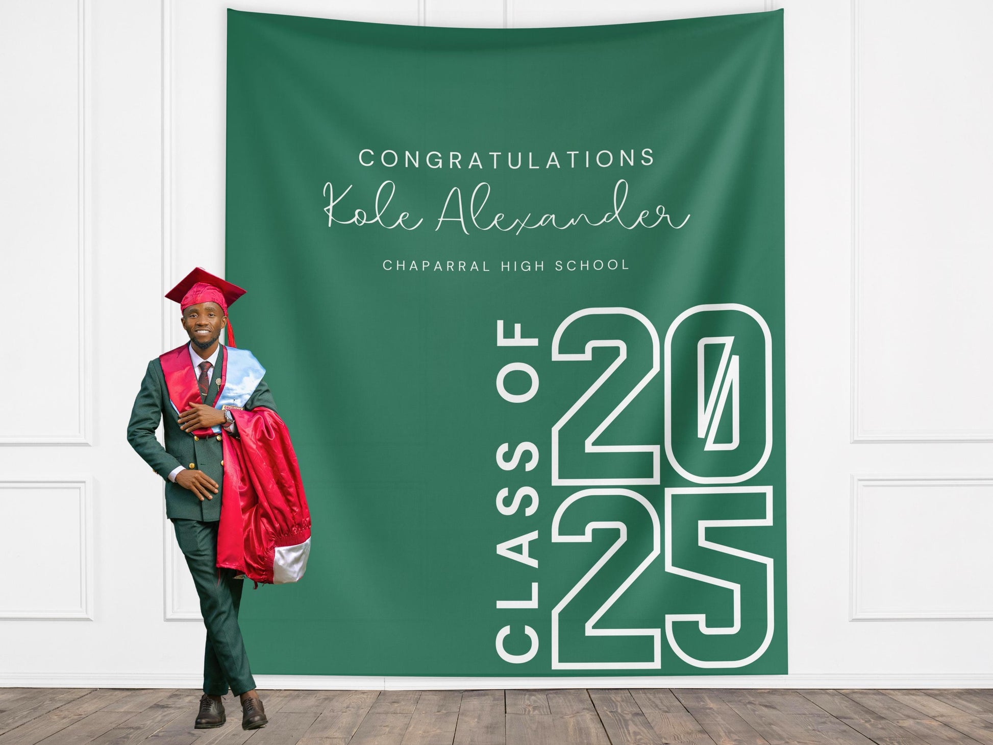 Class of 2025 Custom Graduation Party Backdrop, Personalized Congrats Grad School Colors Banner, High School Graduation, College Grad Gift