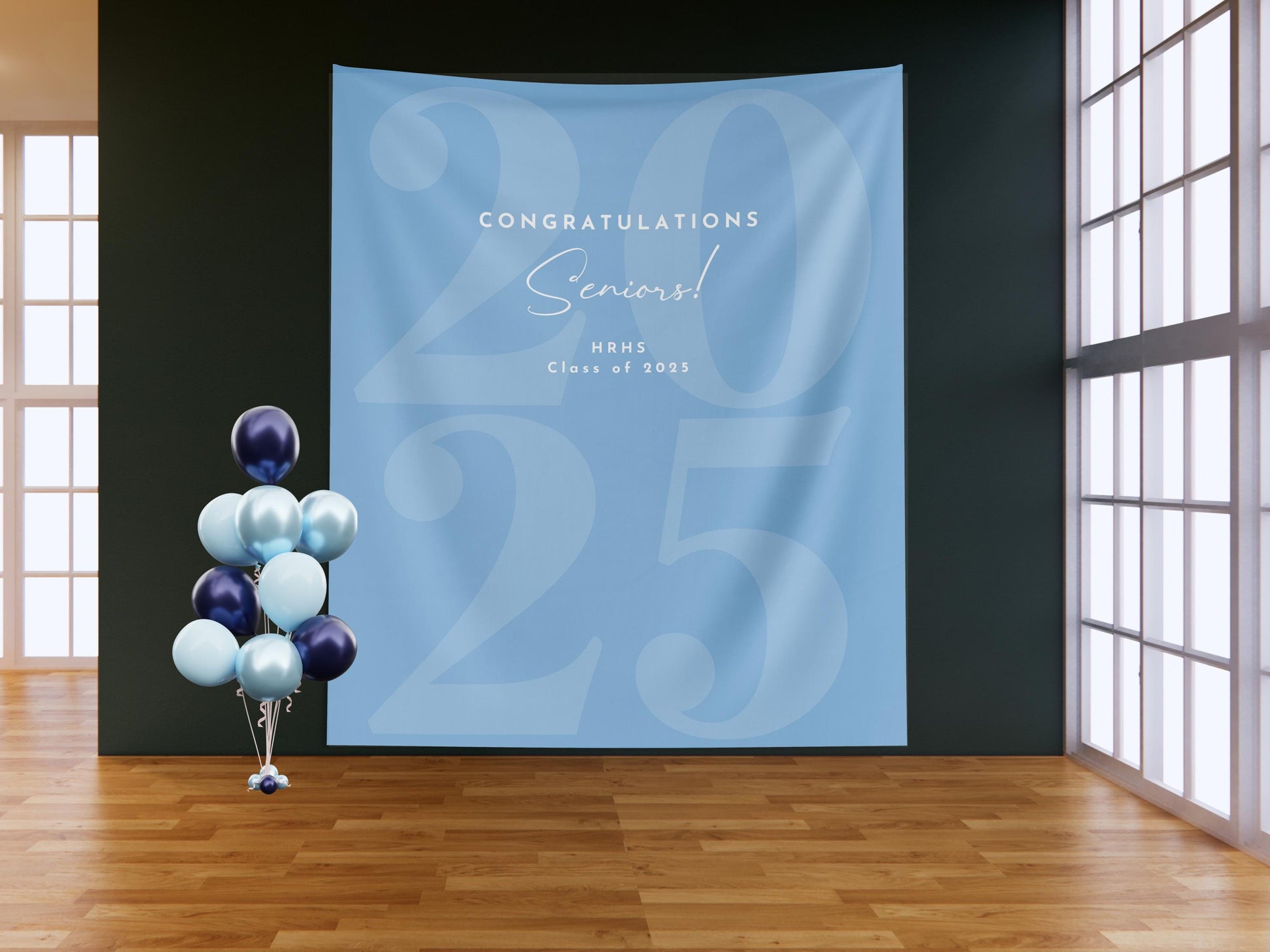 Class of 2025 Custom Graduation Party Backdrop, Personalized Congrats Grad School Colors Banner, High School Graduation, College Grad