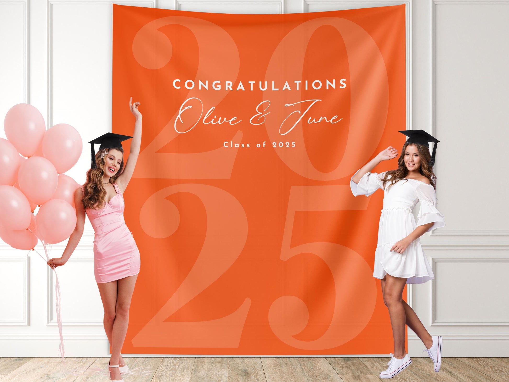 Class of 2025 Custom Graduation Party Backdrop, Personalized Congrats Grad School Colors Banner, High School Graduation, College Grad