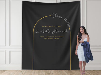 Class of 2024 Arch Custom Graduation Party Backdrop, Personalized School Colors Banner, High School Graduation, College Grad Gift