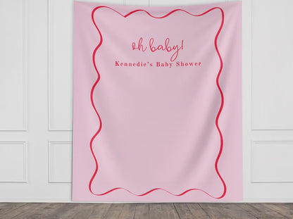 Baby Shower Custom Banner, Girl Baby Shower, Boy Shower, Pink Baby Shower, Blue Baby Shower, Baby in Bloom, It's a Boy, Oh Baby, Baby Name