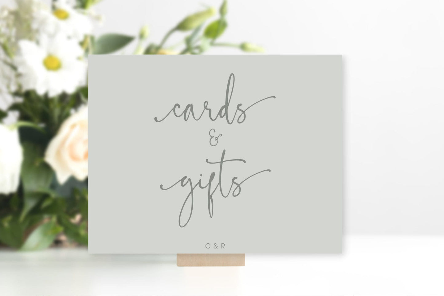 Simple Sage Green Cards and Gifts Sign | Minimalist Wedding Gift Table Sign | Custom Wedding Sign