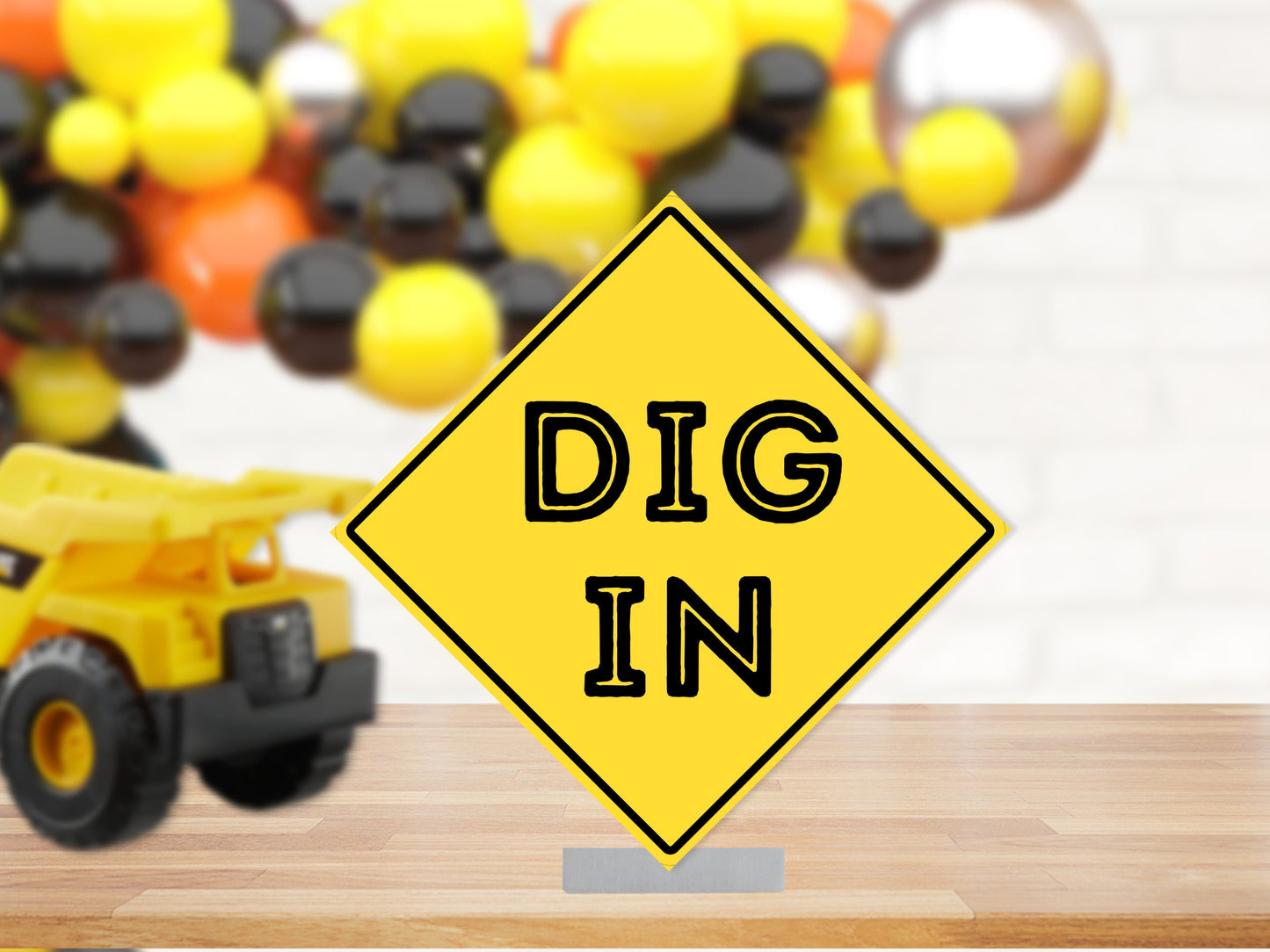 Construction Party Dig In Board Sign | Construction Theme Décor Sign