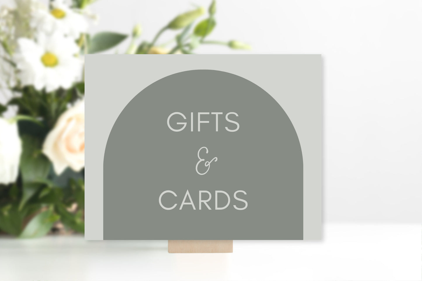 Sage Green Arch Cards and Gifts Sign | Minimal Wedding Gift Table Sign | Custom Wedding Sign