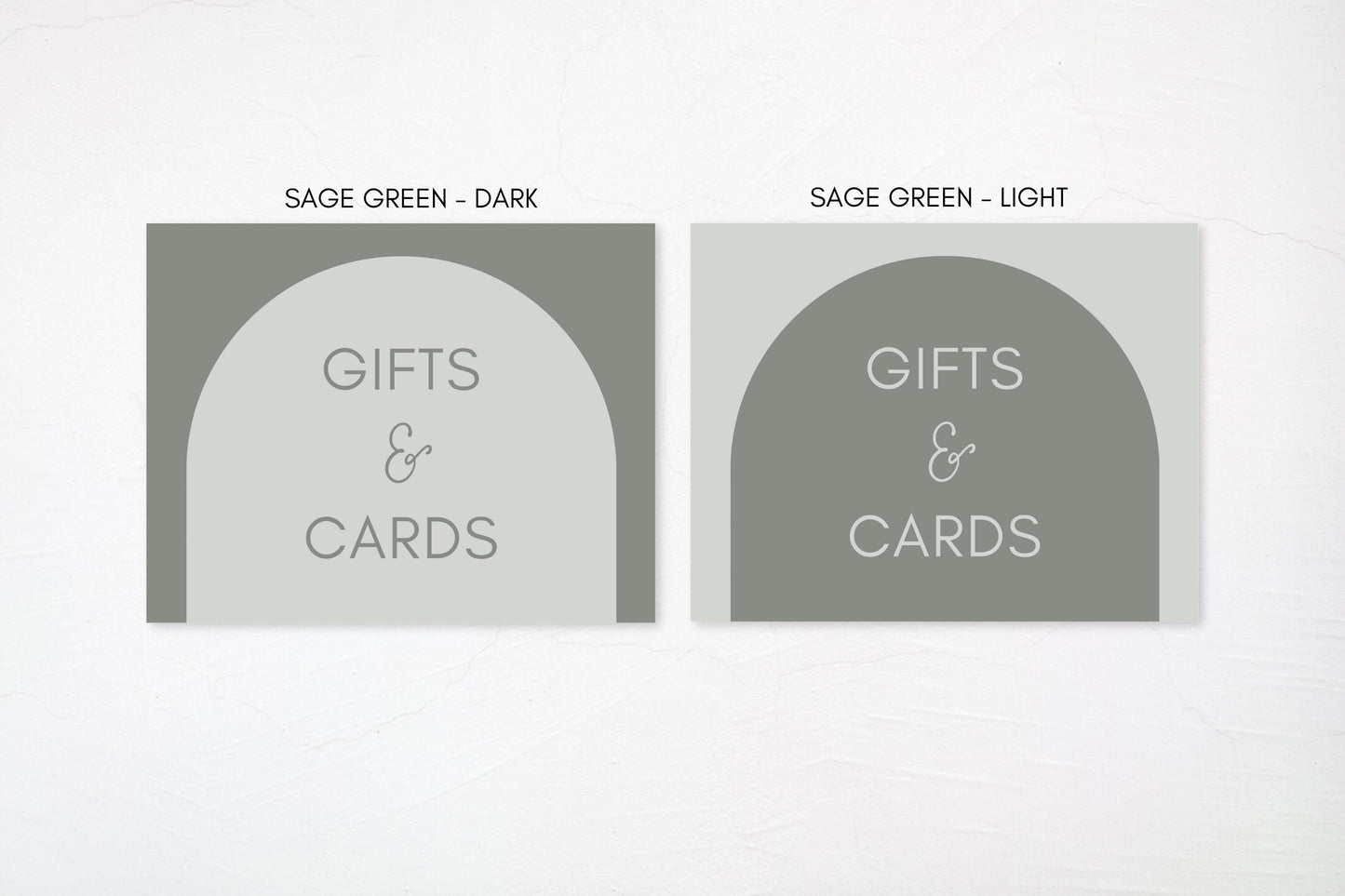 Sage Green Arch Cards and Gifts Sign | Minimal Wedding Gift Table Sign | Custom Wedding Sign