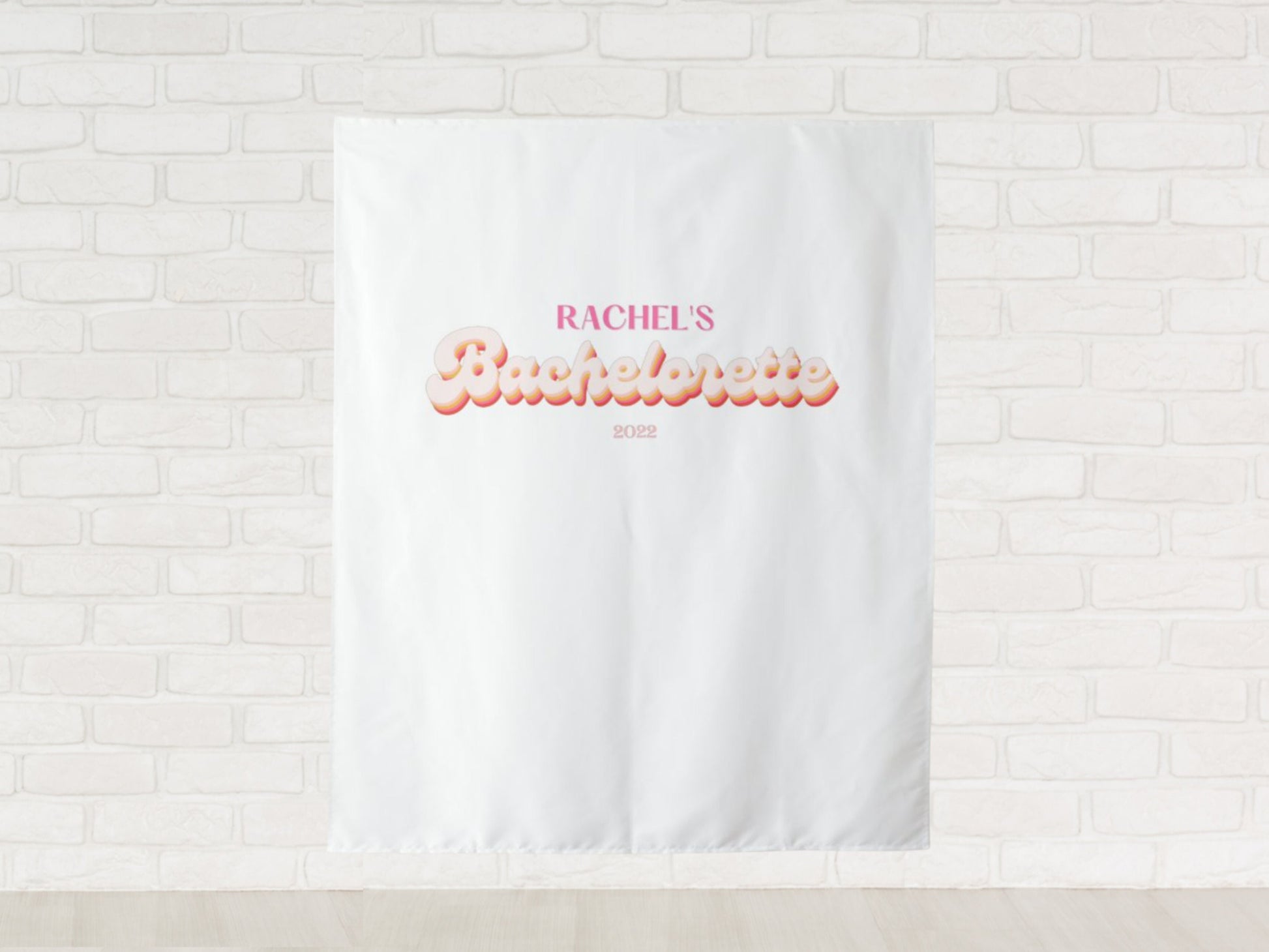 Retro Bachelorette Party Personalized Backdrop