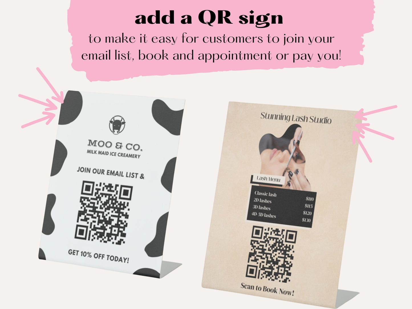 Custom Designed Menu, Marketing and QR Code Signs | Farmer's Market, Sidewalk Signs, Window Signs | Increase Your Traffic and Sales