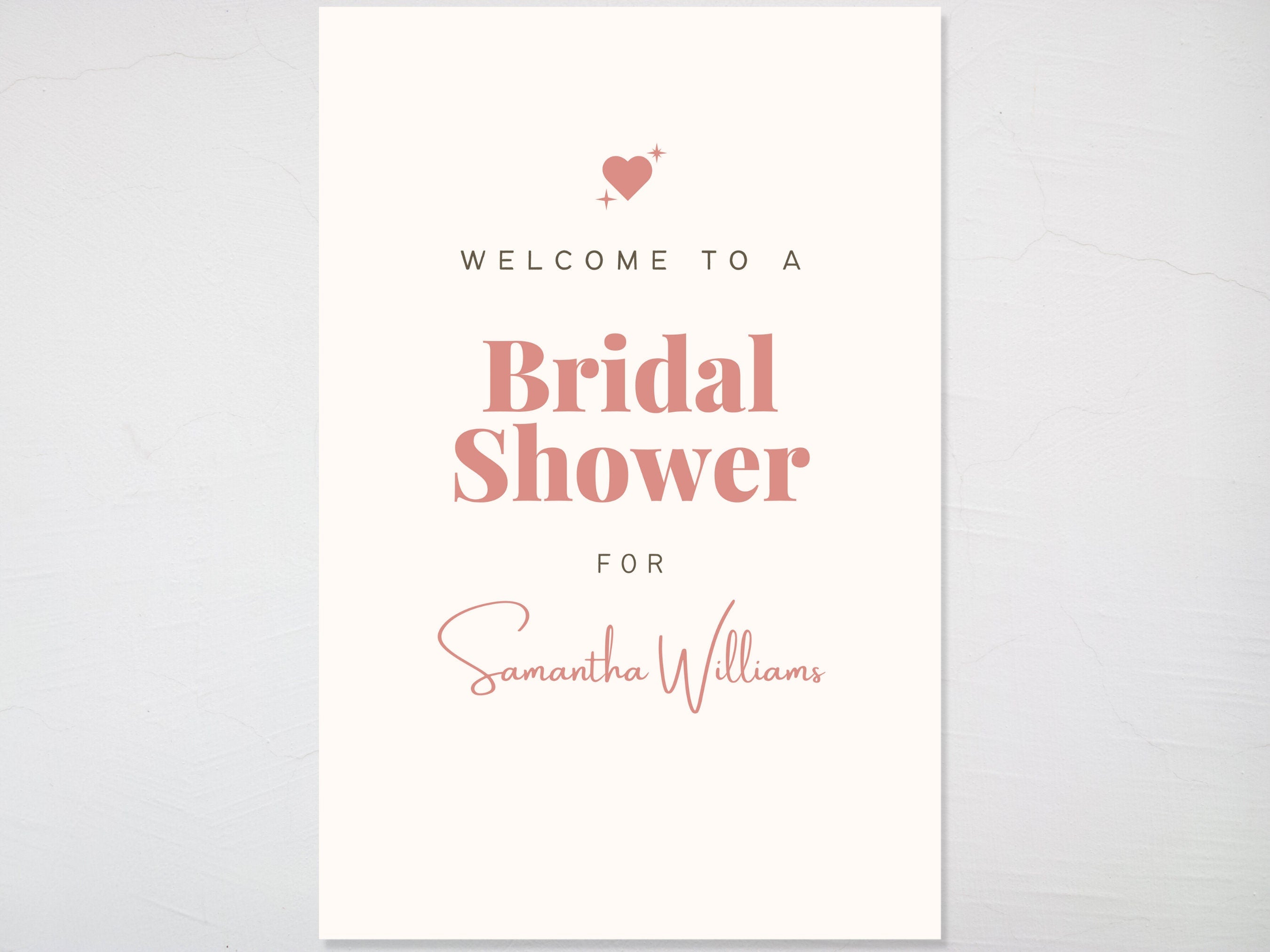 Simple Retro Bridal Shower Welcome Board Sign | Custom Bridal Shower Sign offers