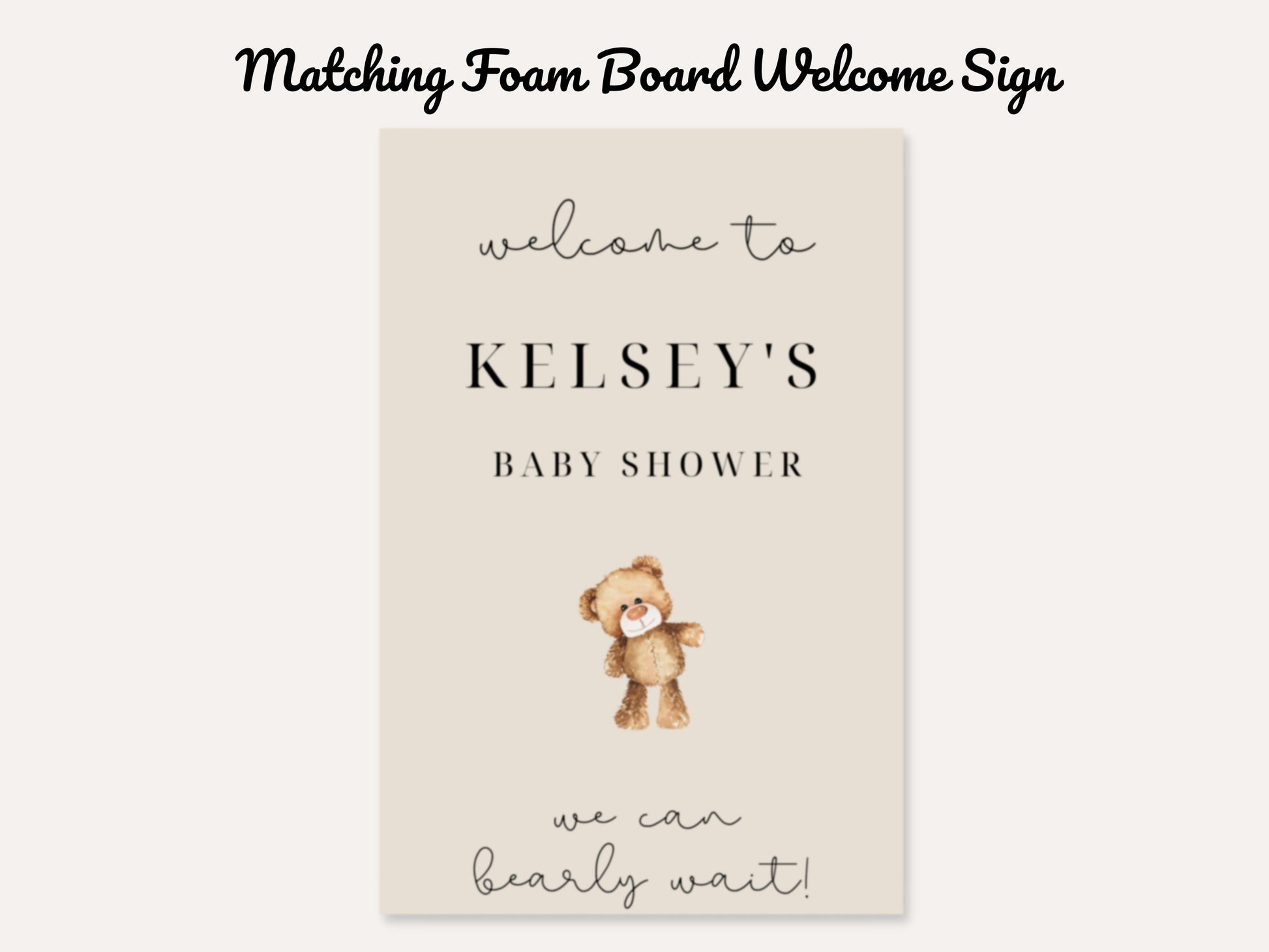 Baby shower Welcome Sign We can bearly Wait Teddy Bear Baby -  Portugal