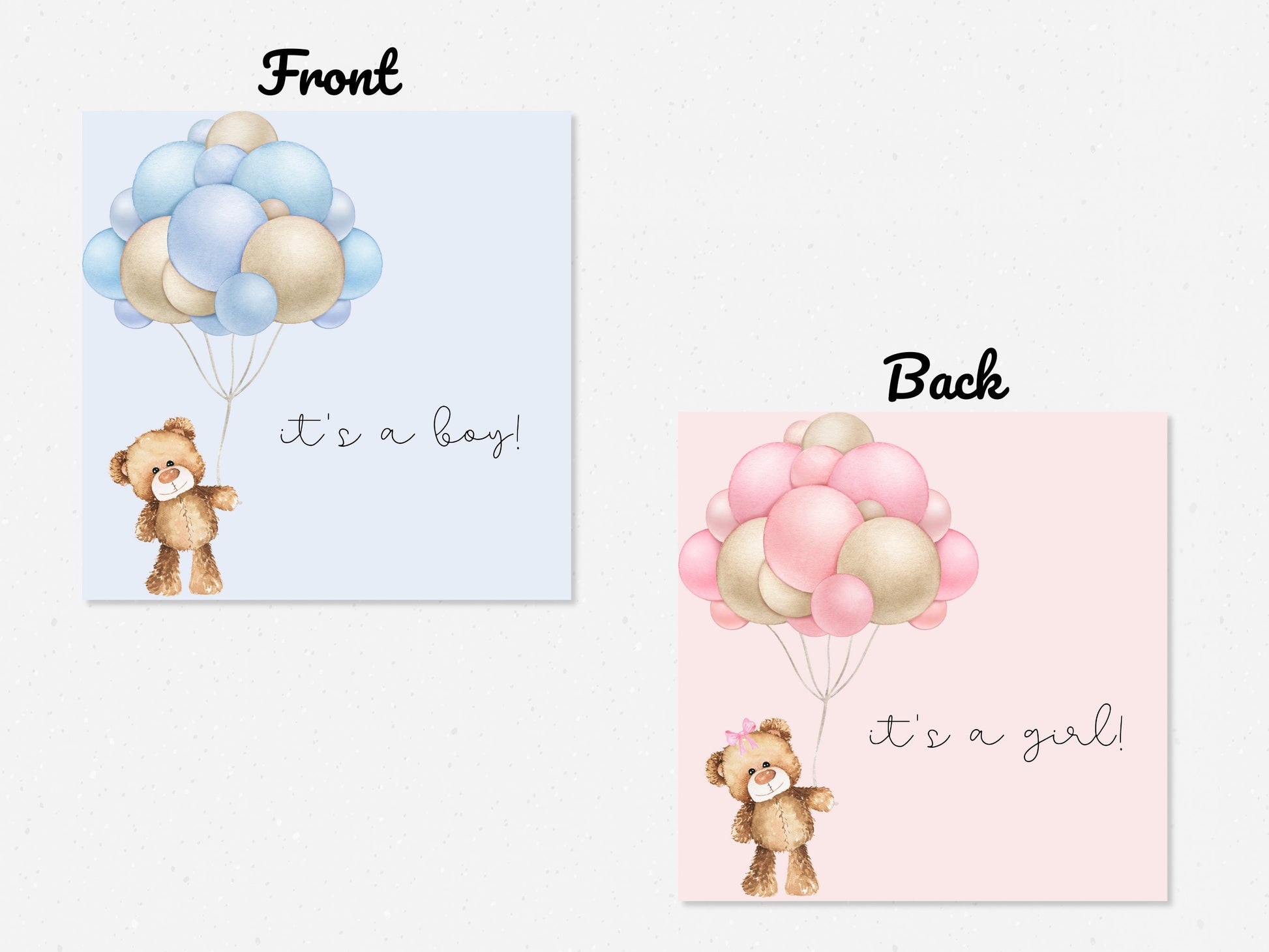 Teddy Gender Reveal It's a Boy or It's A Girl Double-Sided Foam Board Sign | We can Bearly Wait!