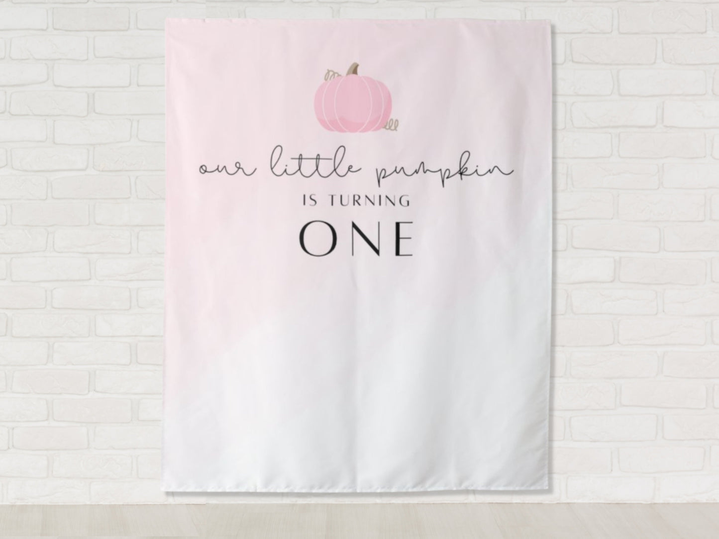 Our Little Pumpkin is Turning One Personalized Backdrop | Custom Fall 1st Birthday Party Backdrop