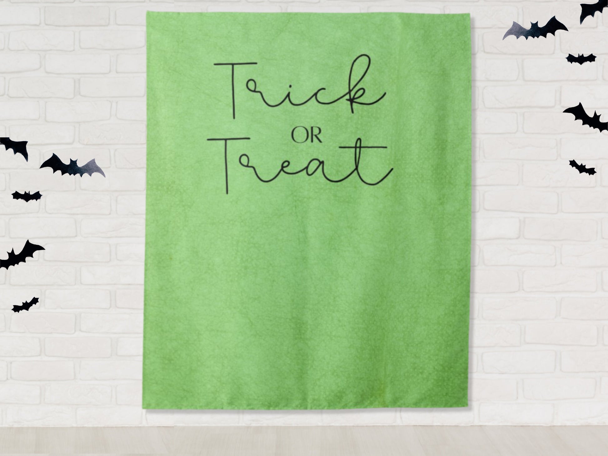 Trick or Treat Halloween Party Backdrop | Customizable | Personalized Retro Halloween Photo Booth