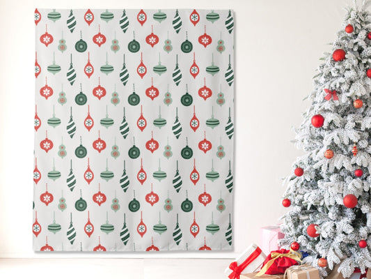 Christmas Tree Ornament Holiday Party Backdrop | Christmas Party Décor