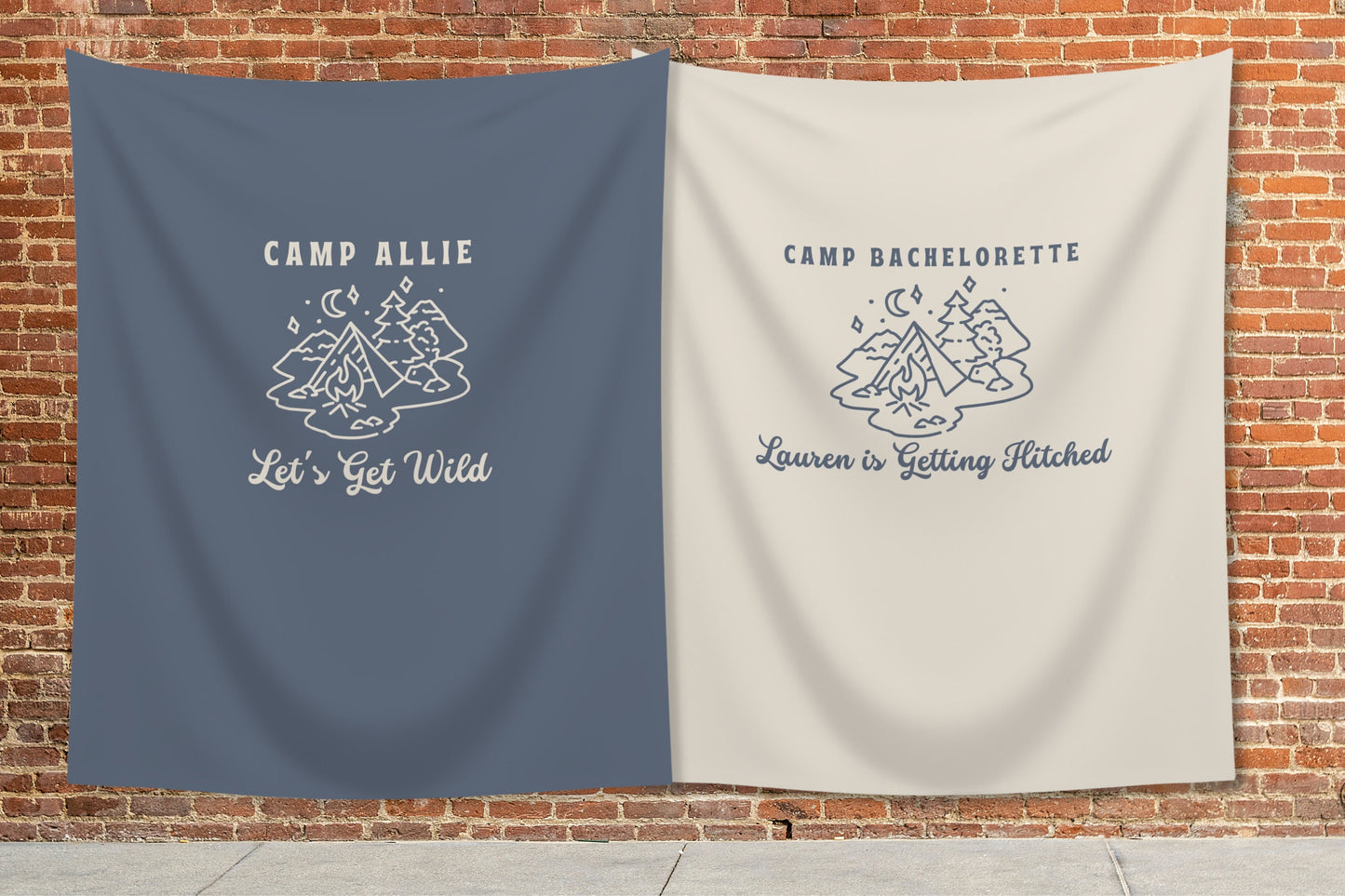 Camp Bachelorette Party Personalized Backdrop | Lake Bachelorette Party Welcome Sign and Banner Set