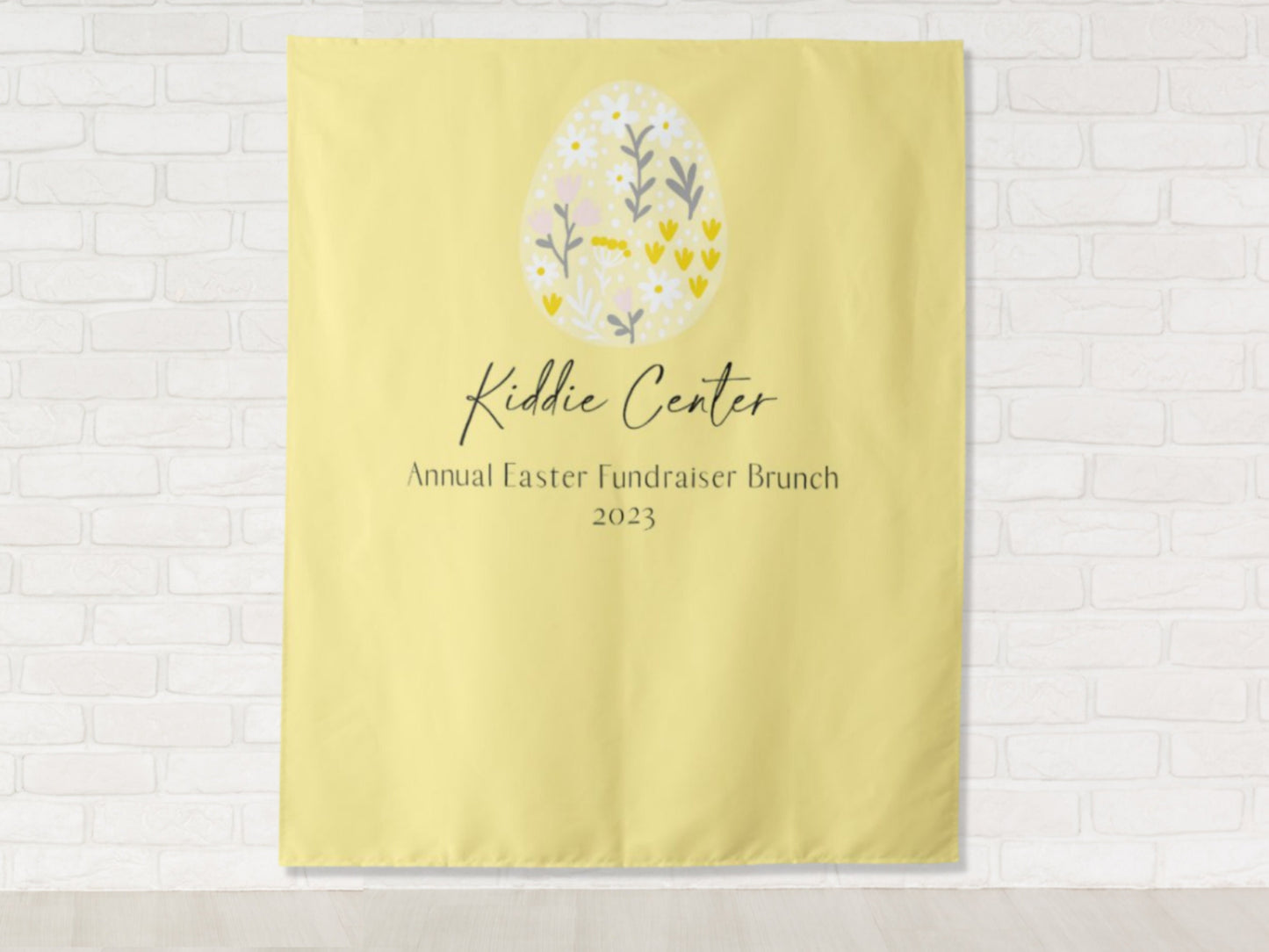 Easter Egg Custom Event Backdrop | Personalized Easter Brunch Photo Booth