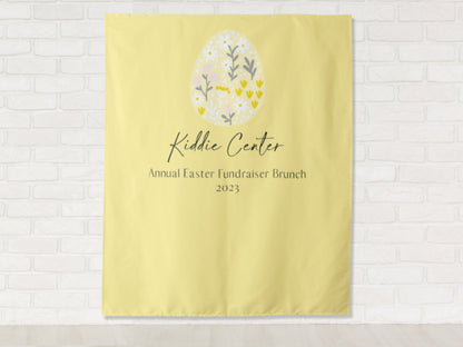 Easter Egg Custom Event Backdrop | Personalized Easter Brunch Photo Booth