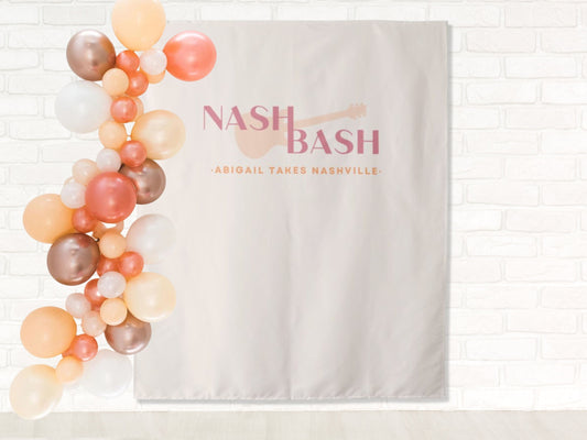 Nash Bash Bachelorette Party Personalized Backdrop | Nashville Bachelorette Party Décor