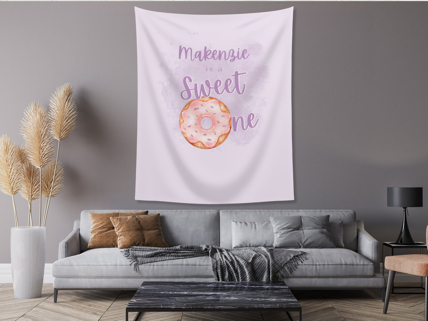 Sweet One Donut Custom Banner | Two Sweet Personalized Birthday Party Backdrop