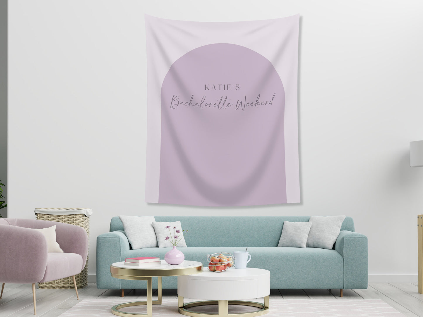 Arch Custom Text Party Banner| Personalized Arch Backdrop Retro Boho Bachelorette, Baby Shower and Birthday Parties
